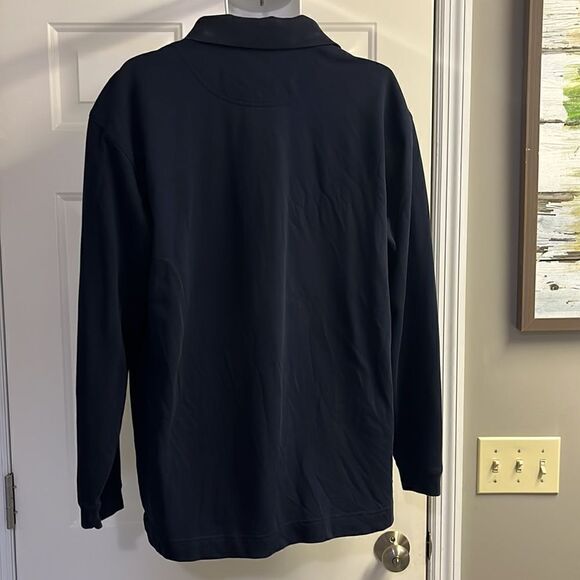Cutter & Buck Men’s Navy Collared Long Sleeve Three Button Pullover- Large - Picture 9 of 14